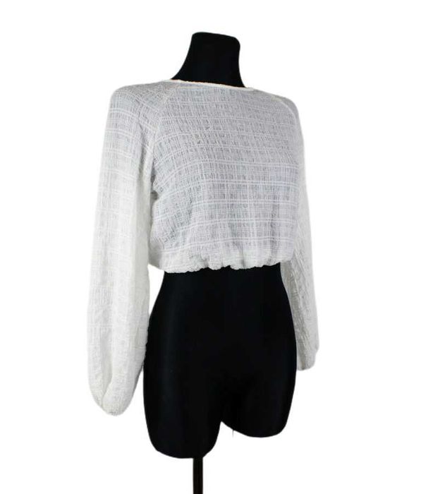 Bluză albă Bershka – mărimea S, cu etichetă