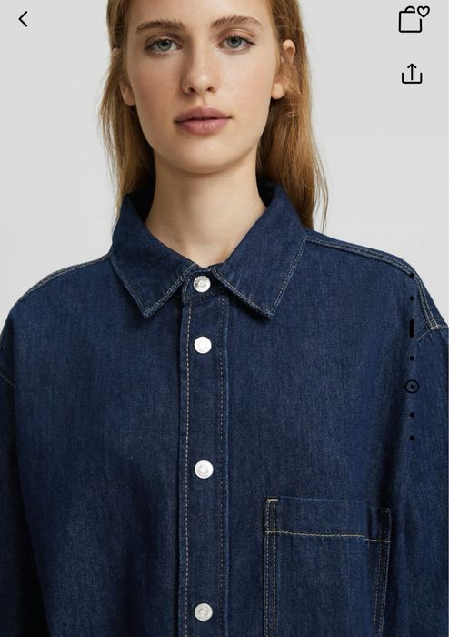 Джинсовая рубашка Bershka, размер L