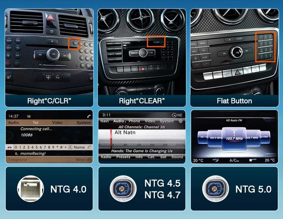 Wireless CarPlay / Android Auto модул за Mercedes-Benz NTG4.0
