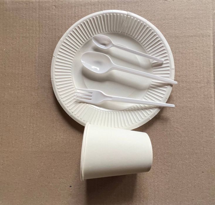 Одноразовая стакан+посуды