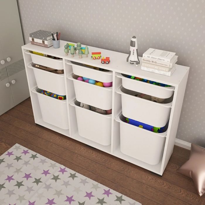 Шкаф за съхранение, Етажерка за играчки с 9 кошници Промо!