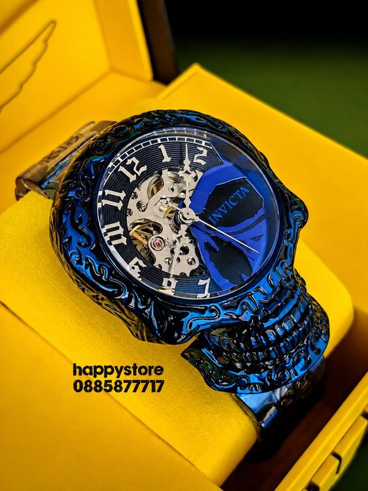 INVICTA Skull blue automatic 51 mm, Инвикта нов ръчен часовник