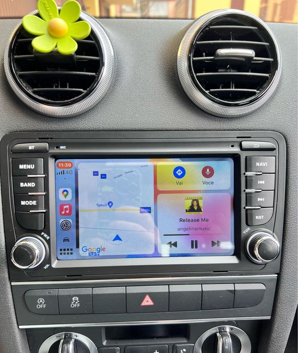 Navigatie Android Audi A3 Carplay Waze YouTube GPS BT casetofon