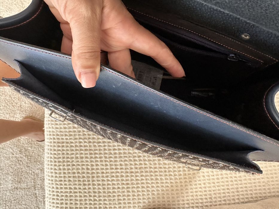 Geanta piele+blana Tania Gonzales