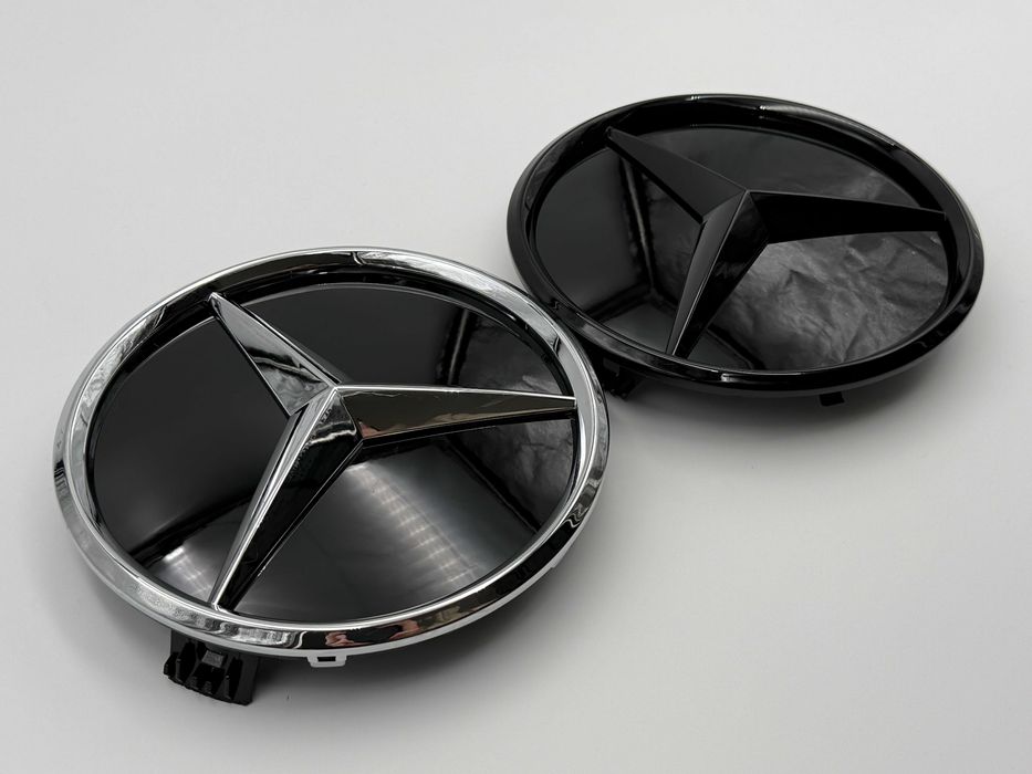 Emblema Compatibila Mercedes W204 C class crom/negru 3D