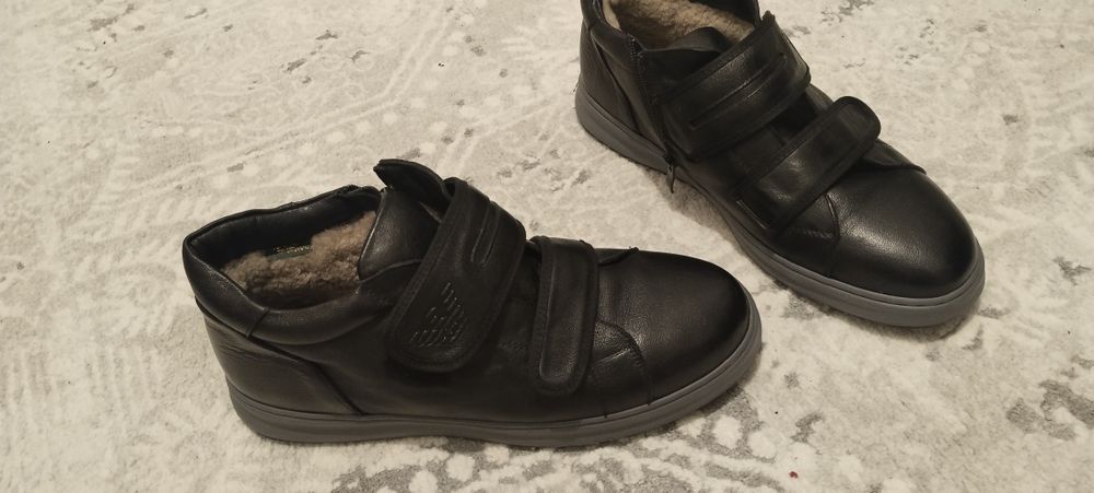 Ботинки зимние кожаные