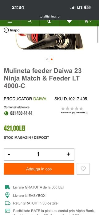 Vand lansete si mulinete feeder daiwa