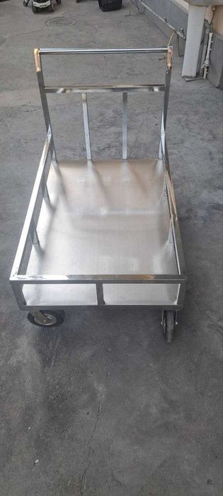 Тележка арава из нержавейки для пищевых продуктов. Тачка