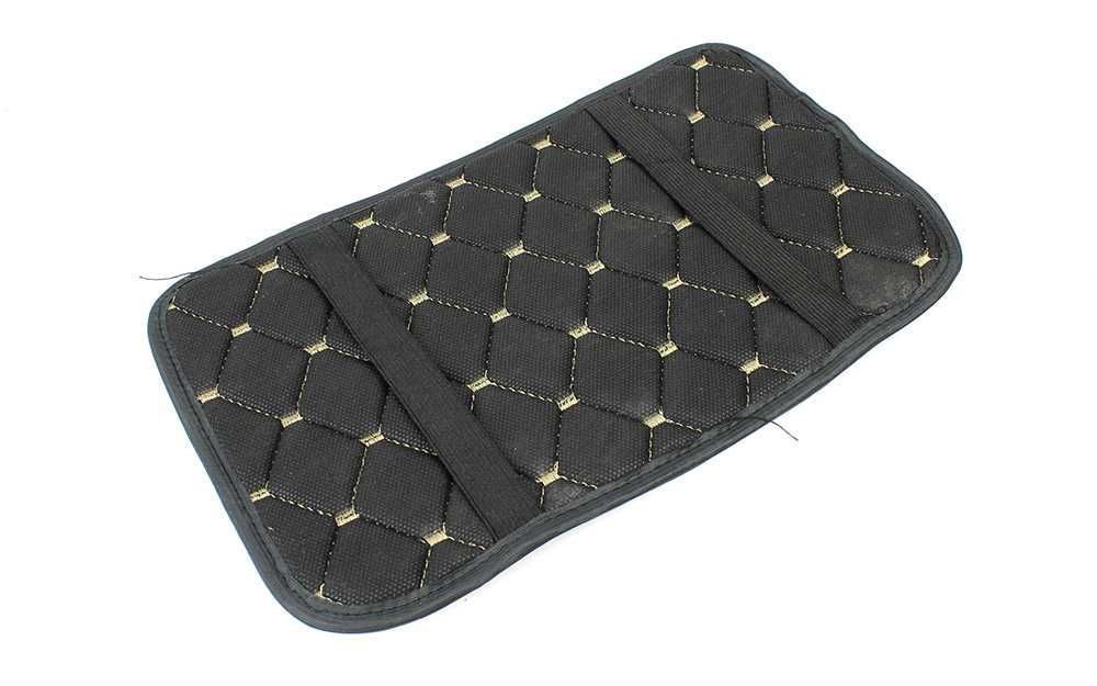 Подлакътник протектор – кожен, капитониран (кафяв с бежов конец)