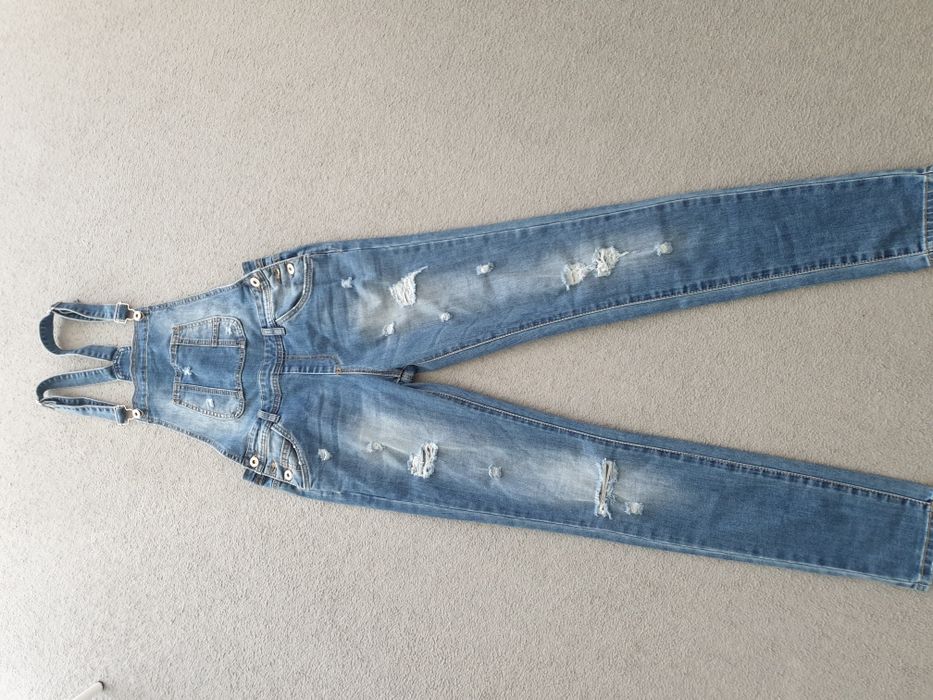 Дънки дамски гащиризон