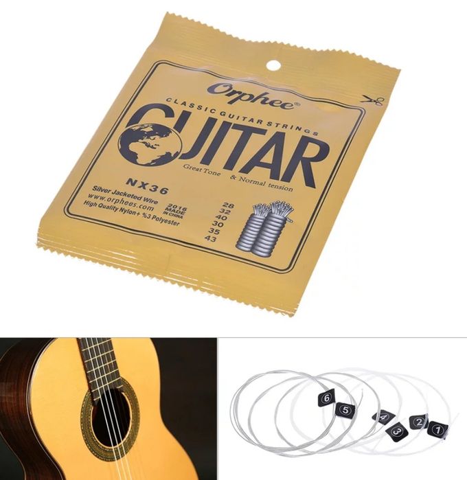 Corzi chitară clasică Orphee nylon