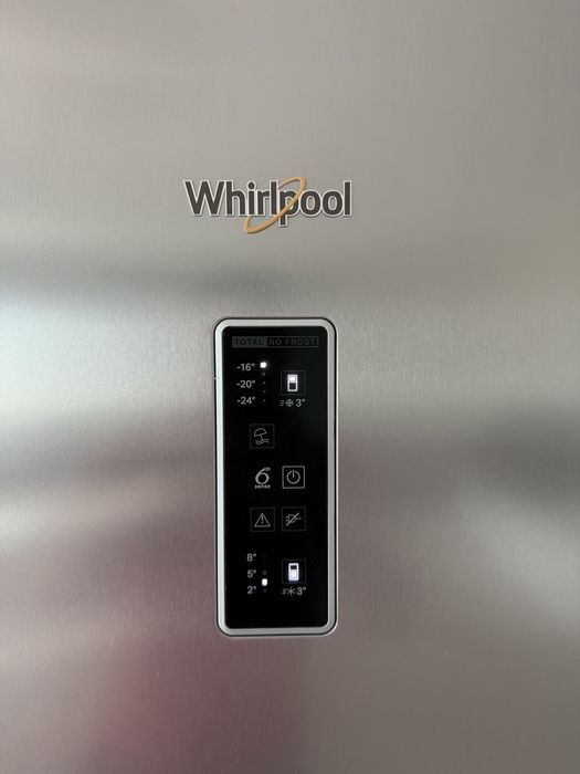 Frigider cu două uși Whirlpool WT70E 832 X, No Frost, 424 l, Clasa E, Iluminare Led, 6th Sense, Culoare inox