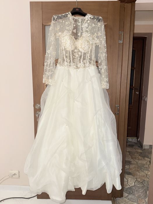 Rochie Mireasa Bej Agnes Toma