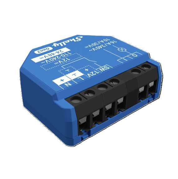 Shelly 1 Gen3 – Интелигентен Wi-Fi Превключвател 16A