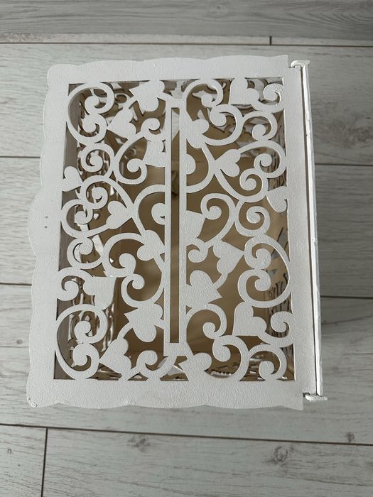 Cutie dar nuntă alba