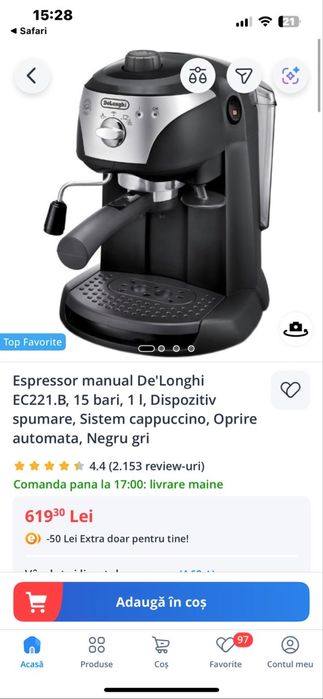 Espressor Delonghi manual