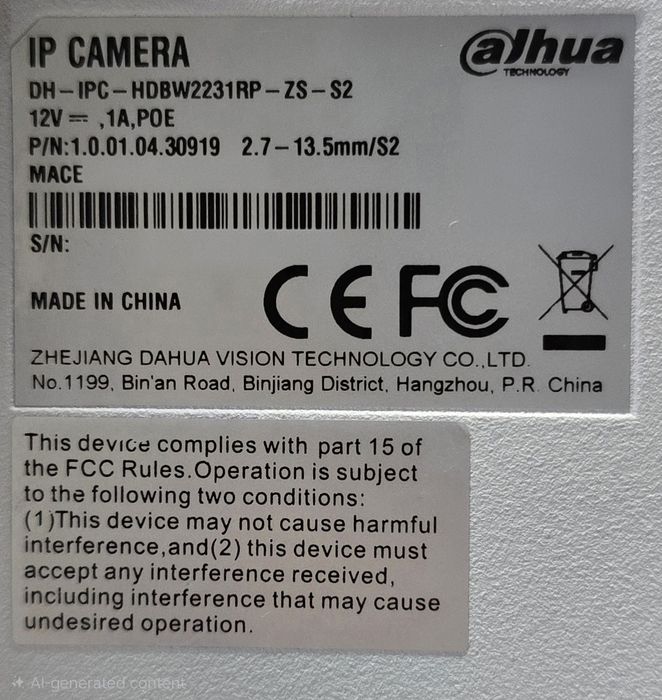 Camera Dahua Dome DH-IPC-HDBW2231RP-ZS-S2