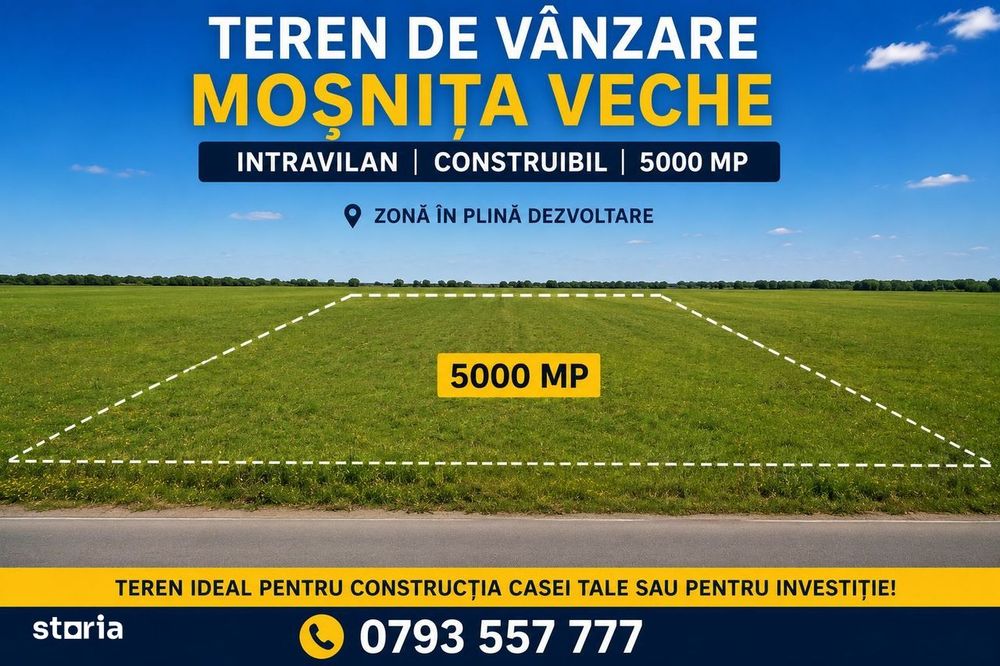 Teren de vanzare,in Mosnita Veche