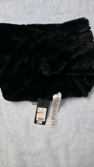 Fular dama, imitație blană, marime universala, negru