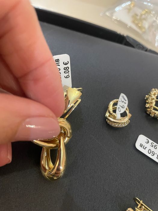 Обеци с 14К златно покритие