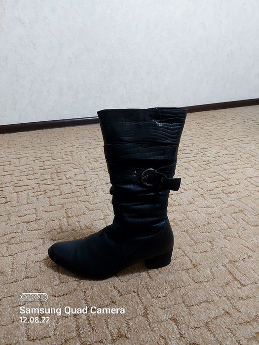 Сапоги зимние кожа