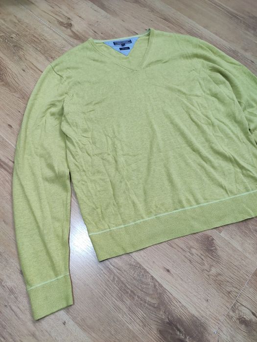 Pulover din in și bumbac Tommy Hilfiger mărimea XXL