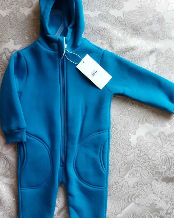 Ромперы с начесом для девочек и мальчиков