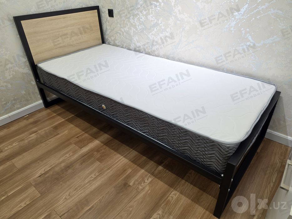 Bir kishili yangi loft krovat matras ham bor 90x200 односпальная новый
