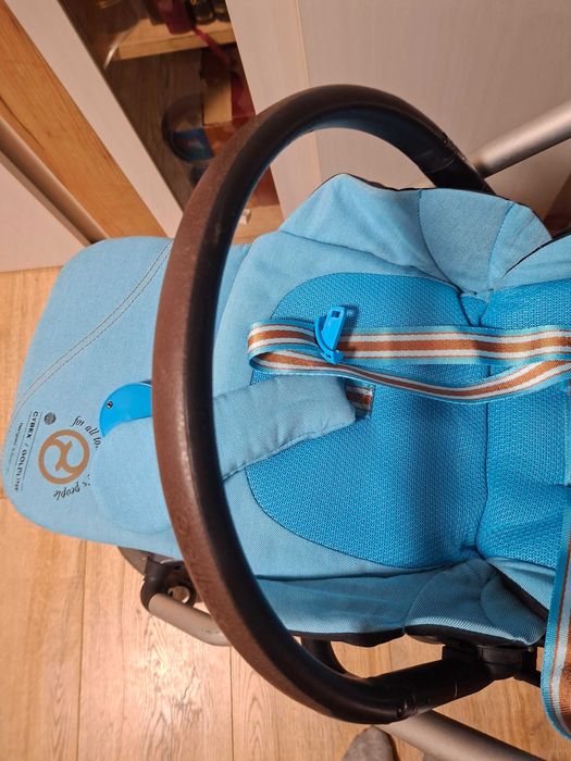 Бебешка количка Cybex Eezy S Twist +2 Beach blue и Cocoon S