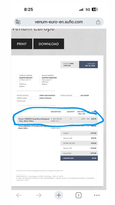 Venum Rashguard original