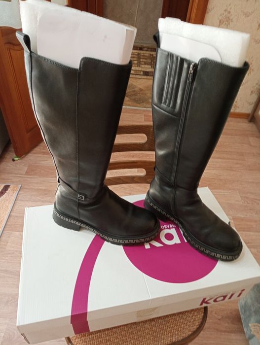 Сапоги зимние кожаные