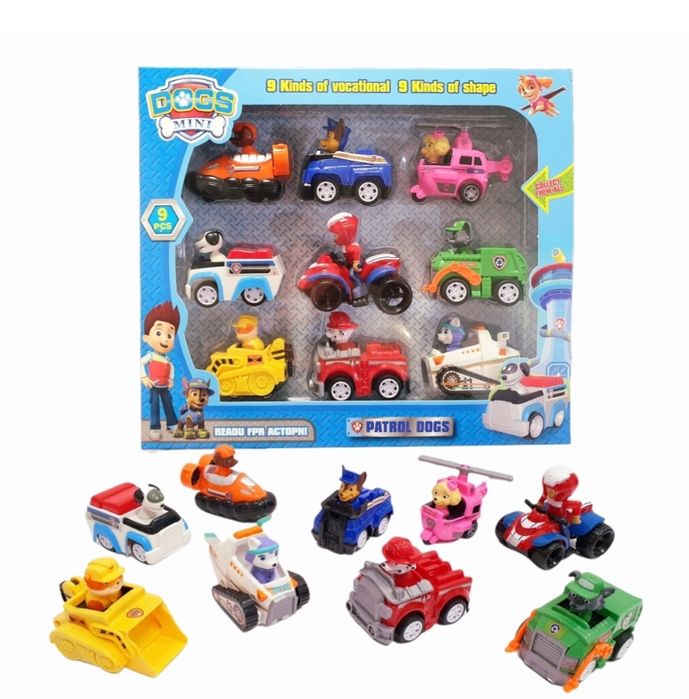Set 9 mașinuțe Patrula cățelușilor
