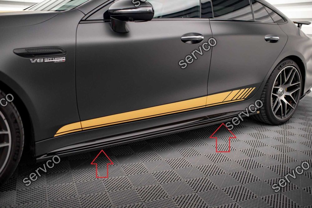 Pachet Set Splitter Exterior Lip Prelungiri Body kit tuning AMG GT 63 S 4 Door-Coupe 2018- v3 - Maxton Design