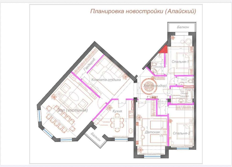 5/8/11 170кв квартира на ЖК Kamron Palace Ор Алайский Рынок