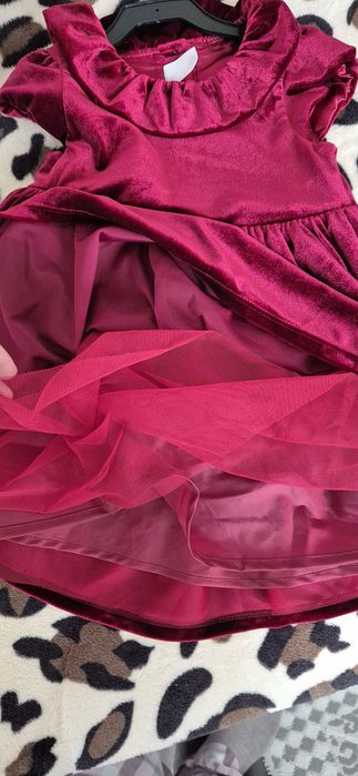 Rochie de catifea bordo