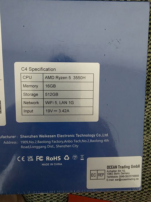 Mini PC THOMSON W3, Ryzen 7 260, 32GB, 1TB, radeon 780M