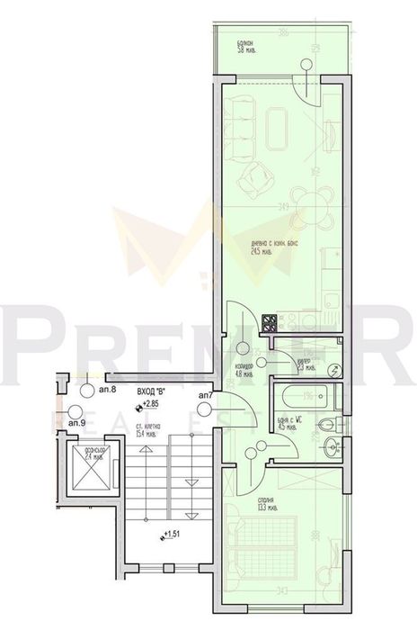 Продава се Двустаен апартамент в Варна, Виница - 73 кв.м за 1101 €/кв.м - Снимка #1