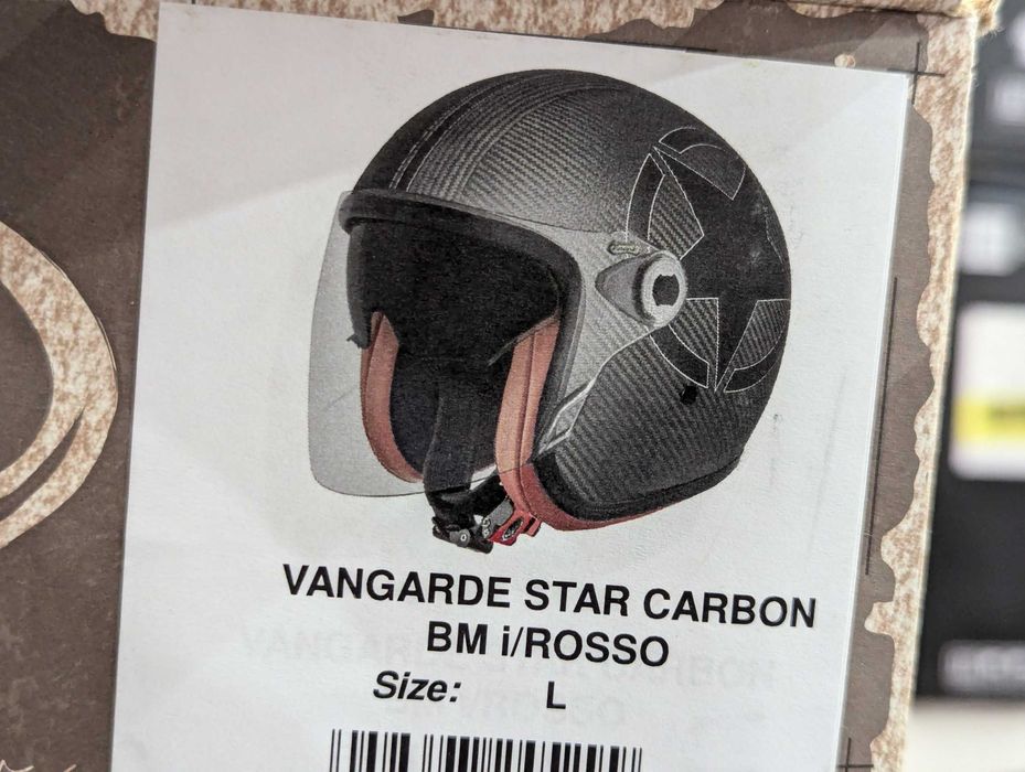 Casca moto Premier Vangarde Star Carbon, marime L - ochelari de soare