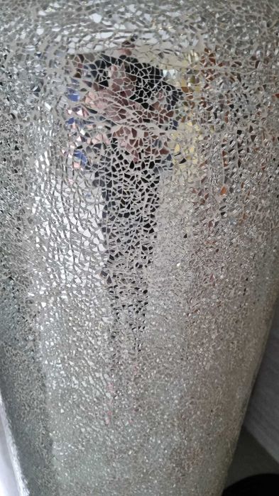 Vaze de podea din mozaic oglindă - Negru & Argintiu