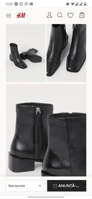 Botine de piele H&M Premium Selection