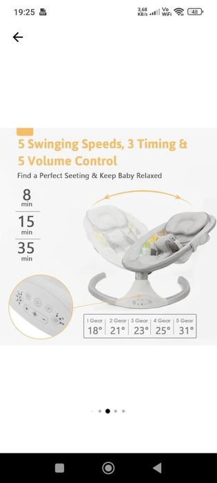 Se vinde!!!Leagan electric EvoSmart

Leagan Electric EvoSmart BB06, M