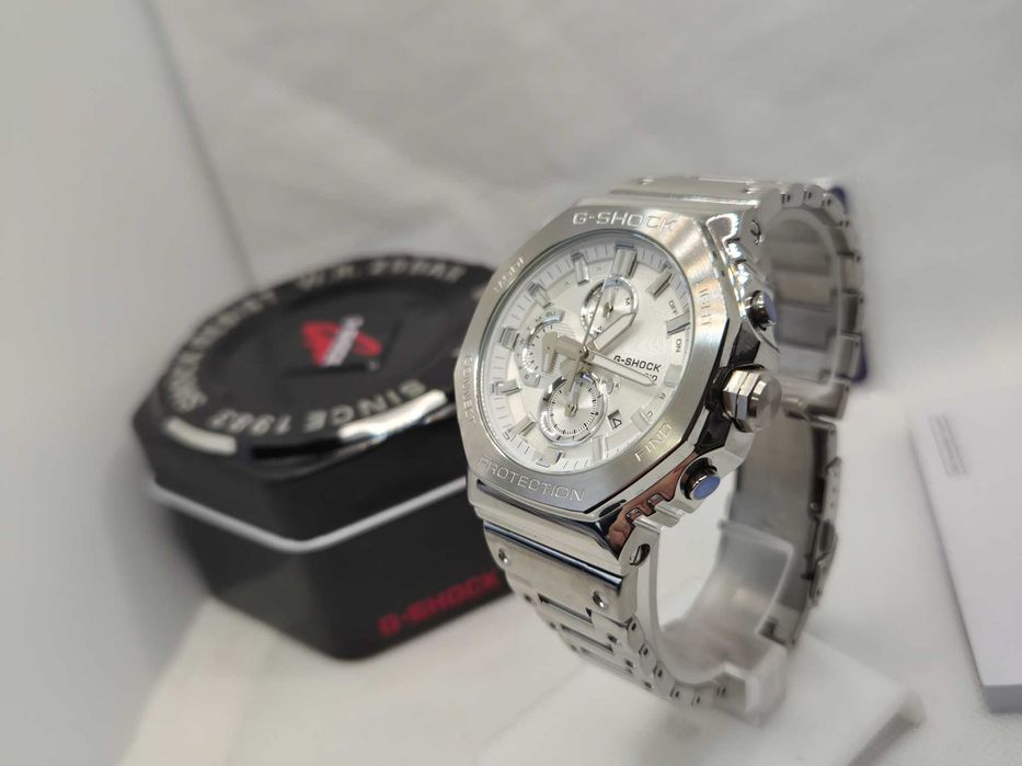 Ceas Barbatesc Casio g shock GMC B2100 Silver White,Nou,Garantie 2 ani