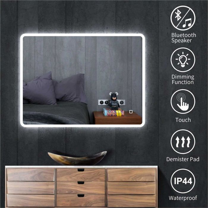 LED ЛЕД огледало Щутгарт 100×70 Музика Блутут