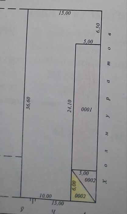 Продажа участка под строительство 5,4 сотки Алишерабад Учхоз 15 фасад