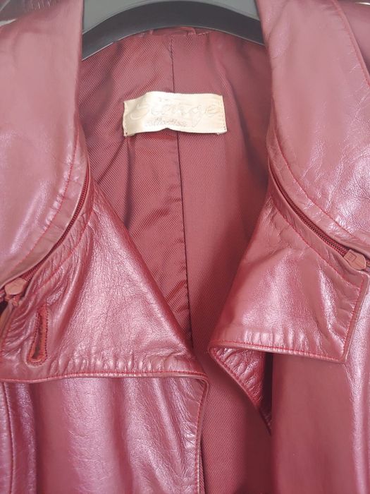 Плащ кожаный -треч