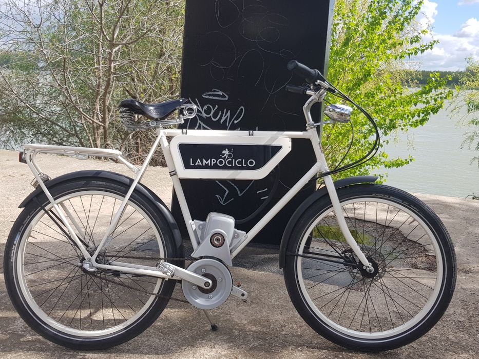 Bicicleta electrică  model Vintage LAMPOCICLO unicat în România!