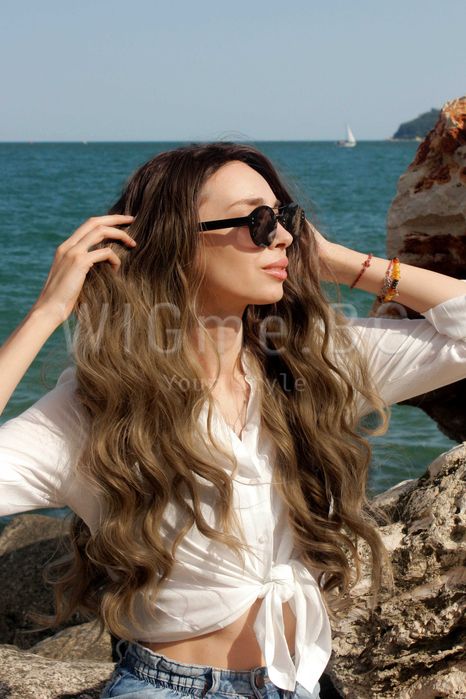 Дълга руса лейс фронт перука Сандра