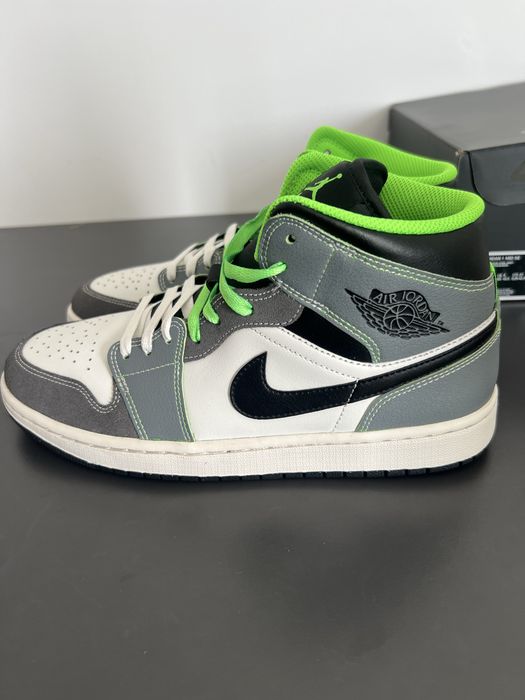 Air Jordan 1 Mid SE "Iron Grey / Green" - Noi în Cutie - Mărimea 42.5