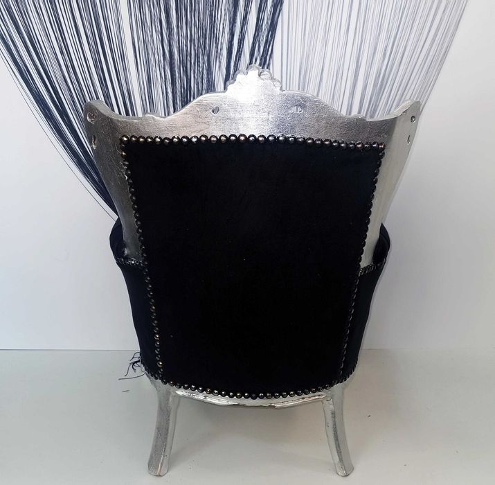 Детски бароков фотьойл в черно