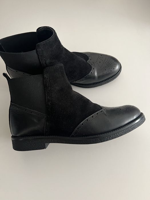 Боти 37номер естествена кожа и естествен велур